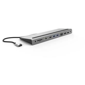 Adaptateur dock USB-C- MOBILITY - 11 en 1 - 2x HDMI Dual Display - Gris sidéral