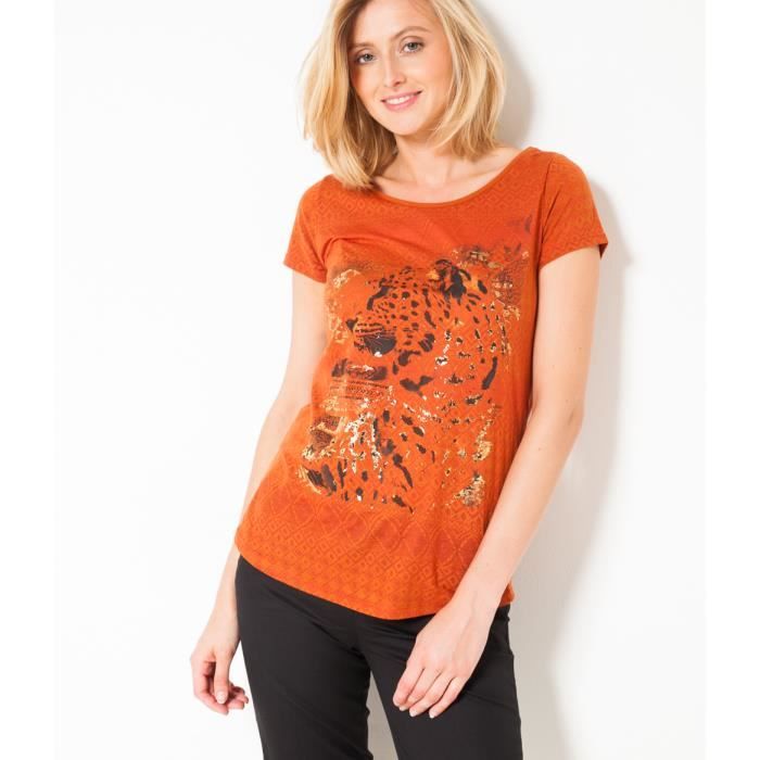 onitsuka tiger t shirt fille orange