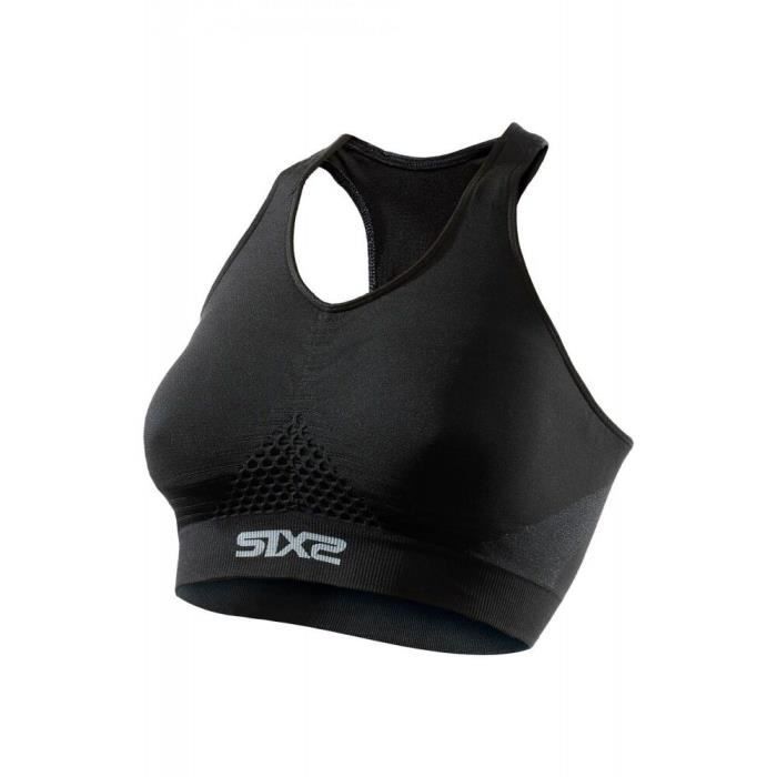 Brassière de sport Sixs RG2 pro - noir - S/M pour homme respirante et confortable