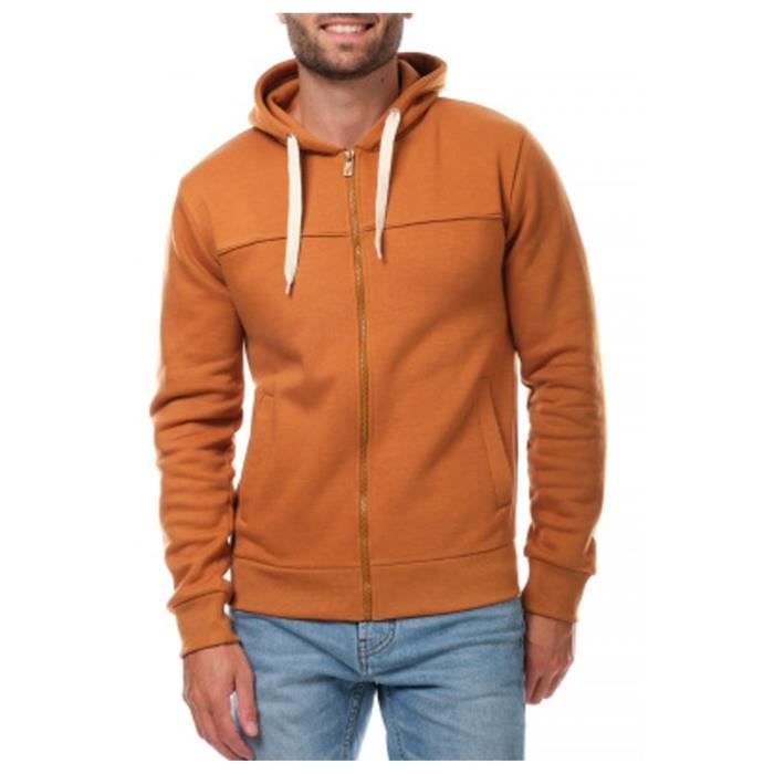 Sweat à Capuche Homme The Stronghold – Beige, Coton Jersey, Taille XL, Régulier, Style Universitaire