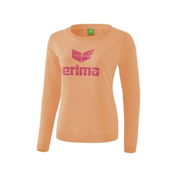 Sweat Shirt Femme Erima Essential Rose Pale Cdiscount Pret A Porter