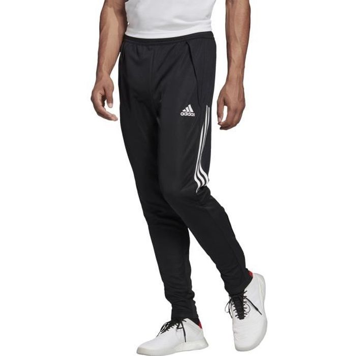 Pantalon d entrainement Condivo 20 Adidas Homme Noir Blanc Coupe slim Tissu leger Noir NOIR BLANC Cdiscount Sport