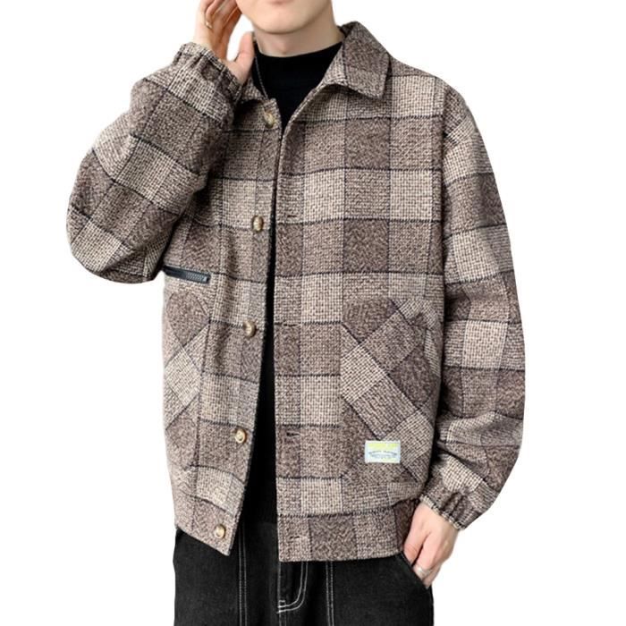 Homme Veste Rembourrée Bûcheron Casual Veste à Carreaux Chaud Veste  Matelassée Épaissir Veste Thermique Veste Tartan Hiver Kaki - Cdiscount  Prêt-à-Porter