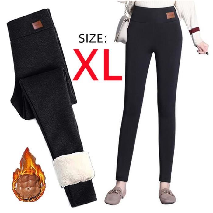 Legging Sport Femme Polaire Haute Taille - Confort Élastique Pour Running Hiver, Ski, Grossesse