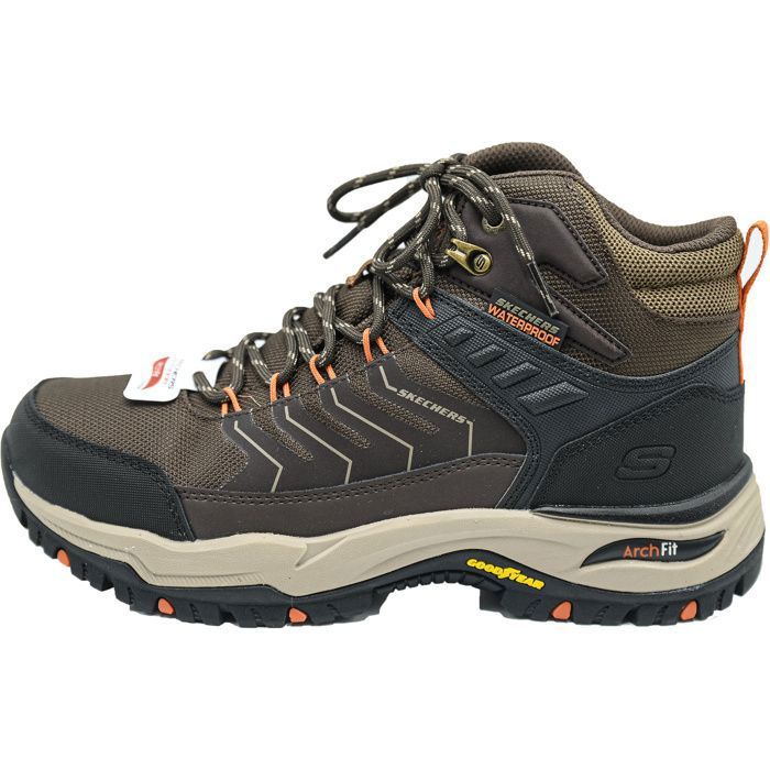 Bottine boots homme Skechers 125709 Marron Lacets Peau