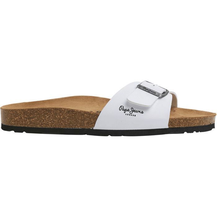 Mules blanches doublure biologique Pepe Jeans pour femme