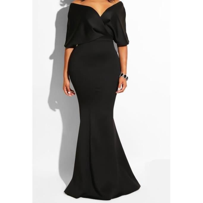 Robe,Robe de soirée en queue de poisson pour femmes,élégante,manches ...