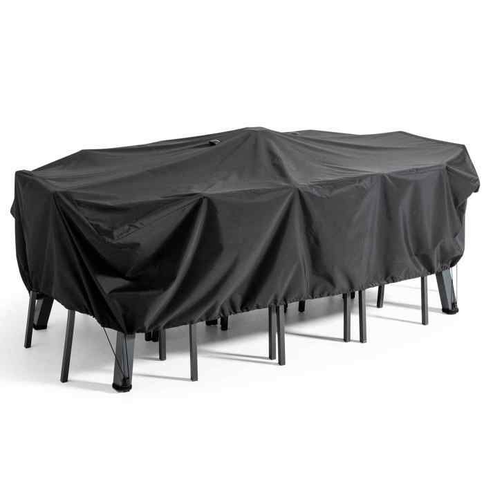 Housse de table de jardin noire 240 x 130 cm CovUp - Oviala Housse de table de jardin noire 240 x 130 cm CovUp - Oviala