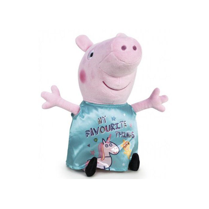 Peluche Cousine De Peppa Pig Chloe Robe Turquoise Licorne 32 Cm Peluche Licence Cochon Doudou Enfant Cdiscount Jeux Jouets
