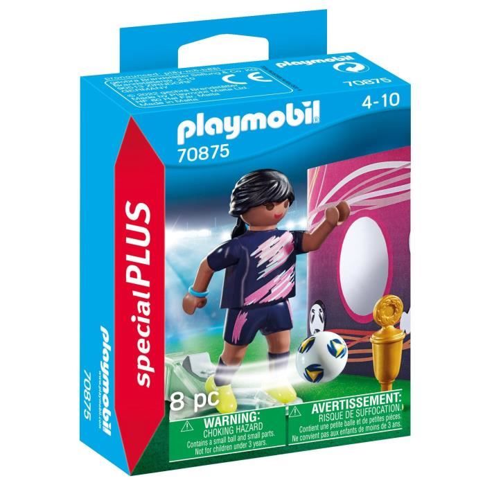 PLAYMOBIL - 70875 - Joueuse de football - Personnage Special Plus avec accessoires