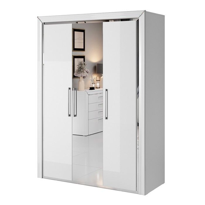 Armoire 150cm collection DOHA. Couleur blanc brillant. Armoire 150cm collection DOHA. Couleur blanc brillant.