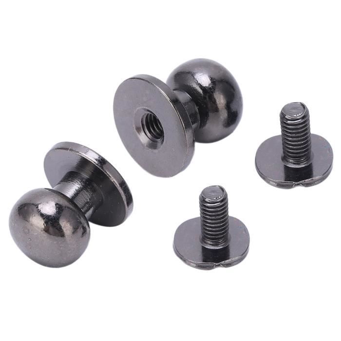 Hililand Rivets à Goujons à Tête Ronde Lot De 50 Rivets Ronds à Tête De Moine DIY 10 X 8 Mm En
