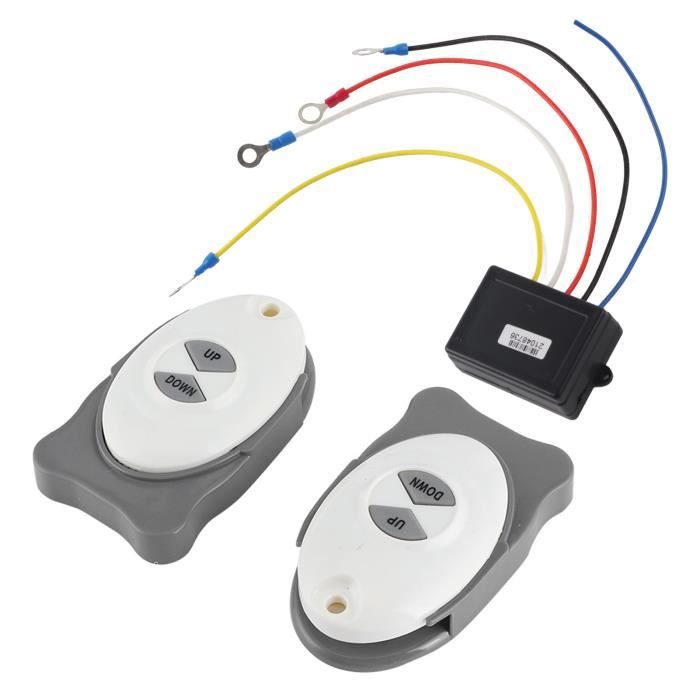 Duokon Commutateur Sans Fil Guindeau Avec 2 Émetteurs - Télécommande Ancre Pour Bateau Marin 12V