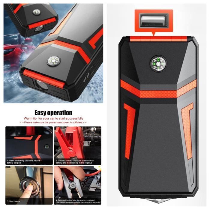 TT16402 PRO Démarreur De Voiture 12V,1.10 Patible Avec