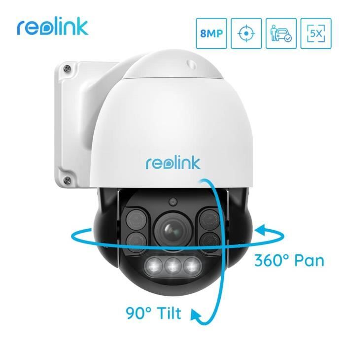 Reolink 4K UHD Caméra Surveillance extérieur PTZ 360°,Vision nocturne en  couleur 60m,Détection intelligente,Caméra IP POE -RLC-823A - Cdiscount  Bricolage