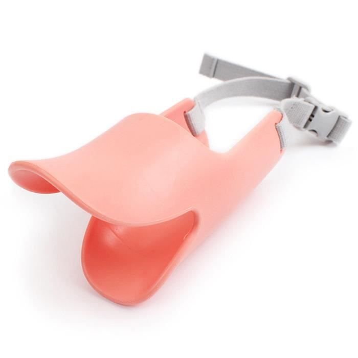 Meilleurs prix pour Couvre-bouche pour chien - SALUTUYA - Muselière en silicone - Confortable - Ajustable - Rose