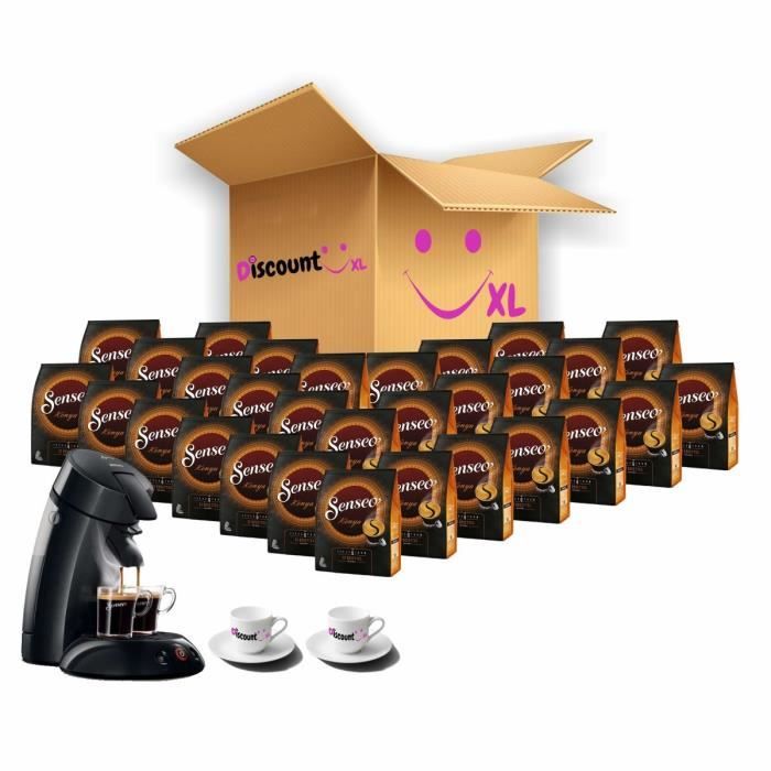 Café Senseo Kenya 960 dosettes + Machine à dosettes + 2 Tasses