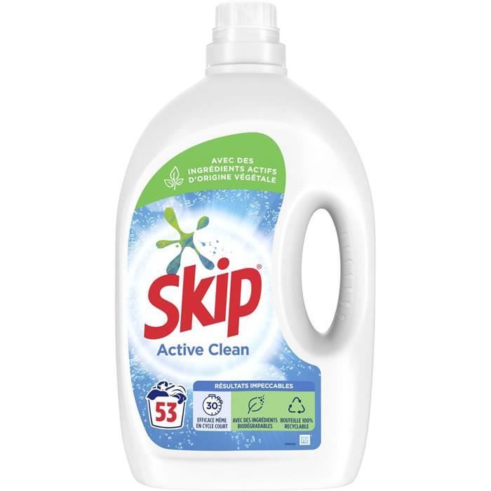LOT DE 2 - SKIP Active clean - Lessive liquide 53 lavages 2650 ml