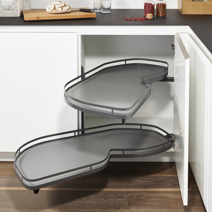 Kesseböhmer LeMans II anthracite gauche pivotant Armoire d‘Angle Largeur Porte 60 cm Hauteur 650 - 800 mm de SOTECH Kesseböhmer LeMans II anthracite gauche pivotant Armoire d‘Angle Largeur Porte 60 cm Hauteur 650 - 800 mm de SOTECH