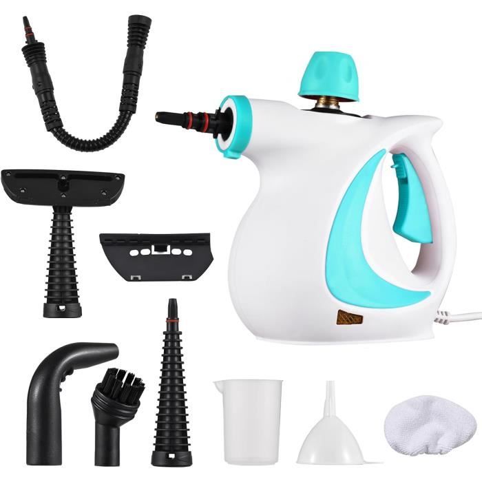 Magicfox Nettoyeur Vapeur Portable Polyvalent, avec 9 Accessoires pour Enlever des Taches de Canapé, Tapis, Vitre, Matelas, Sol etc - Electroménager