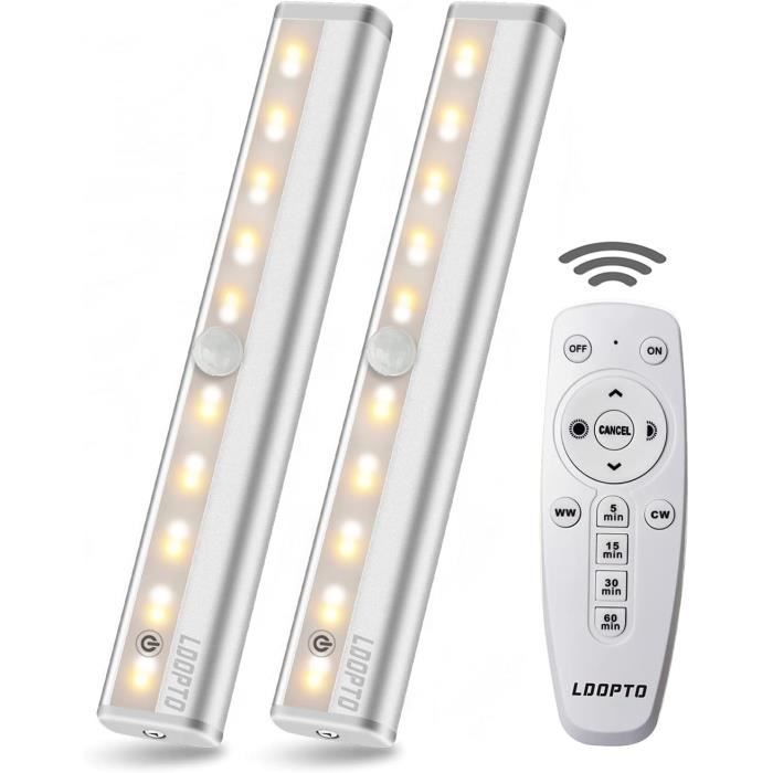 Ensemble de 4 Pcs Télécommande Sans Fil Mur Plafond Lumières Led Comptoir sous Armoire Placard