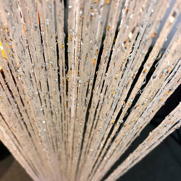 Lot De 2 Rideaux Fils Paillettes 100x200cm - Décoration Élégante Mariage Fête