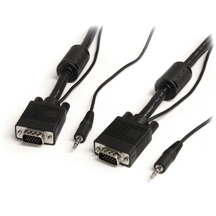 STARTECH Câble vidéo coaxial pour écran VGA haute résolution avec audio HD15 M/M -  2 m