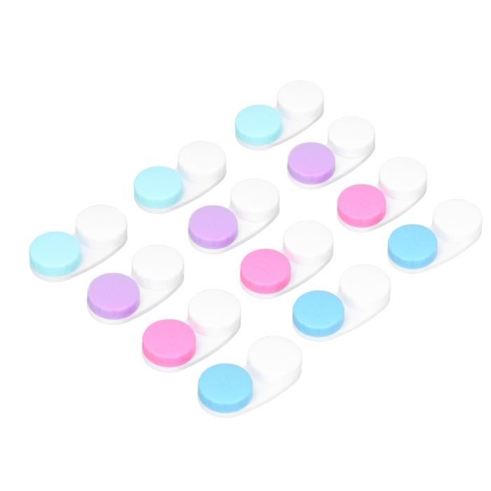 Étui à lentilles de contact - SURENHAP - 12 pièces - Plastique écologique - Mixte - Plusieurs couleurs