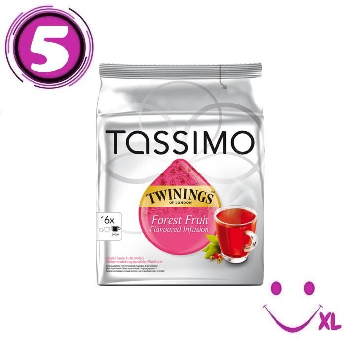 5 Tassimo Twinings Infusion Saveur Fruits Des Bois - Cdiscount Au quotidien