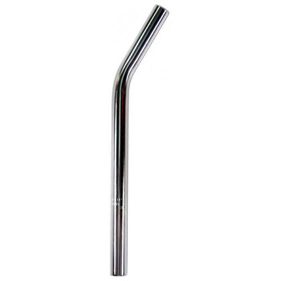 Tige de selle BMX courbée TOM - 254 x 360 mm - Acier argenté