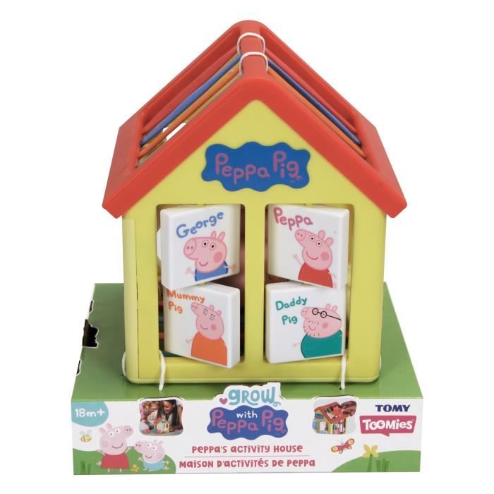 Maison d'activités de Peppa - TOOMIES - trieur de formes - 4 formes - fenêtres tournantes