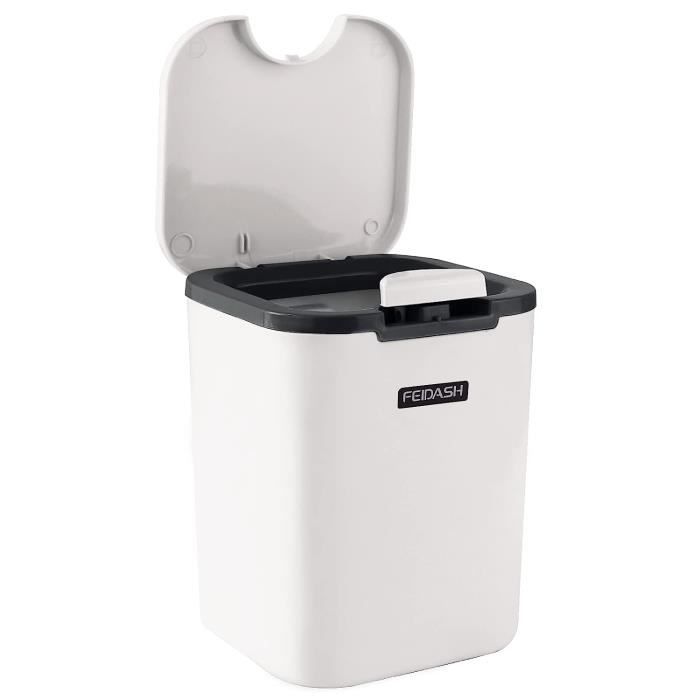 Fulenyi Petite Poubelle avec Couvercle - poubelles avec Couvercle - Petite Poubelle pour Bureau, Petite Corbeille à Papier pour la Maison, la Bain, la Chambre, l'intérieur la