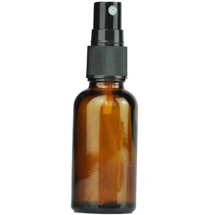 HandsUnity Lot De 12 Flacons Pulvérisateurs En Verre Ambré 30 Ml + 29 Accessoires – Vaporisateur Noir, Protection UV, Idéal Huiles Essentielles & Parfums