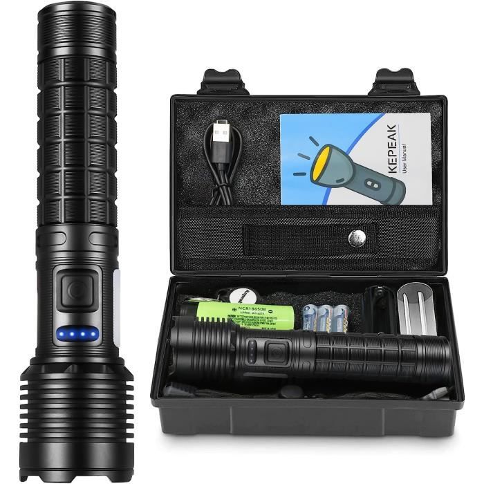 ERAY Lampe Torche LED Ultra Puissante, 9600mAH/11000 Lumens Lampe de ERAY Lampe Torche LED Ultra Puissante, 9600mAH/11000 Lumens Lampe de