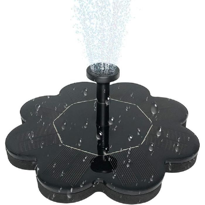 Fontaine Solaire Flottante Ronde - 13 Cm, 6 Buses - Pour Bassin, Jardin - Pompe Solaire Sans Batterie