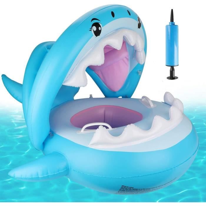 Bouee Bebe avec Parasol Ninonly Bouee Bebe avec Volant avec UPF50+ Auvent Amovible de Bouée Bébé de Dessin Animé Équipement Bouet Piscine Bébé pour de 18-48 Mois Bouee Bebe avec Parasol Ninonly Bouee Bebe avec Volant avec UPF50+ Auvent Amovible de Bouée Bébé de Dessin Animé Équipement Bouet Piscine Bébé pour de 18-48 Mois