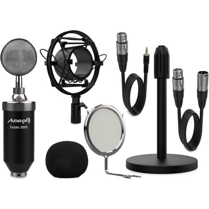 Uqezagpa BM-800 Ensemble de microphones à condensateur pour studio avec Uqezagpa BM-800 Ensemble de microphones à condensateur pour studio avec