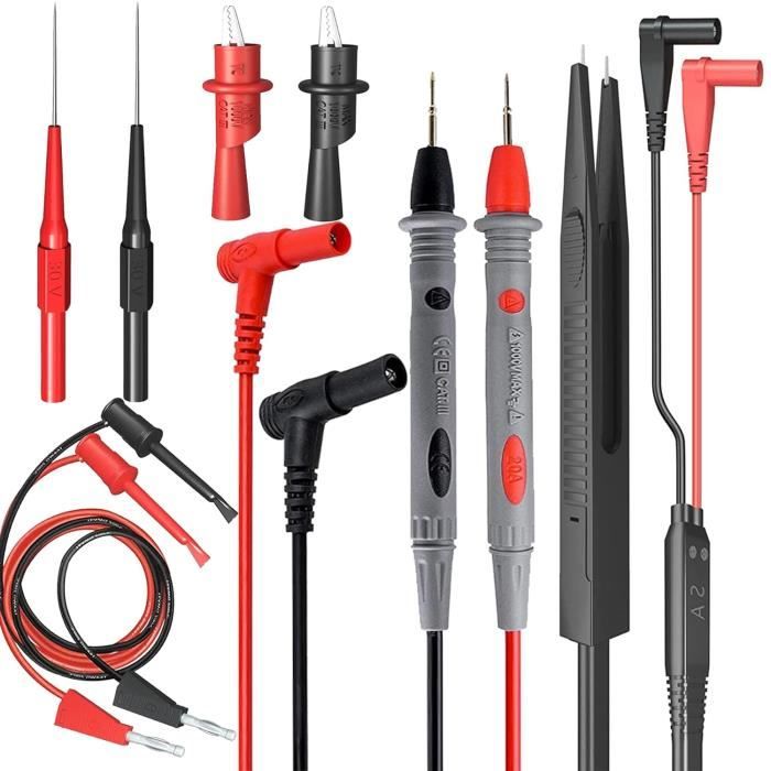 Multimeter Test Leads Set Kit - 23 In 1 - CATIII 1000V 20A CAT3 - Foto 2