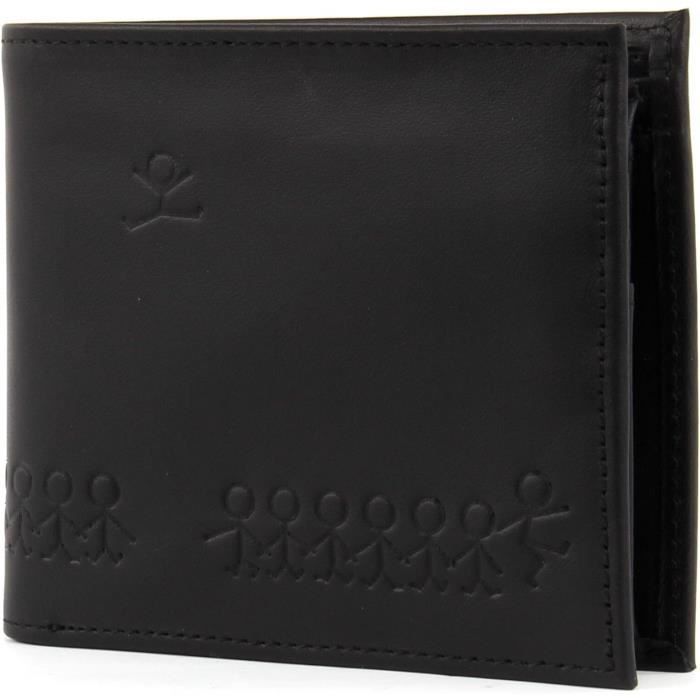 Porte-monnaie Bombé En Cuir - Dimensions 11.5 X 7 X 5.5 Cm - Noir - Neuf