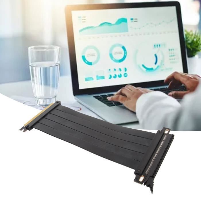 Câble D'Extension PCIe 4.0 X16 Pour Carte Graphique 50cm - Haute Vitesse 25.6 Go/s, Plug & Play, Idéal Montage Vertical GPU