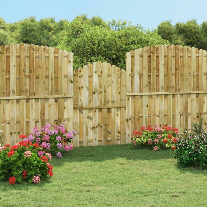 vidaXL Portail de jardin 100x150 cm Pin imprégné - vue 2