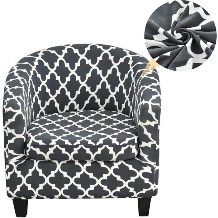 Housse Fauteuil Cabriolet VIPITH 2 pièces Housse de Fauteuil Tullsta Cocktail Extensible Housse Tub Chair Salon (Careau 2)-E