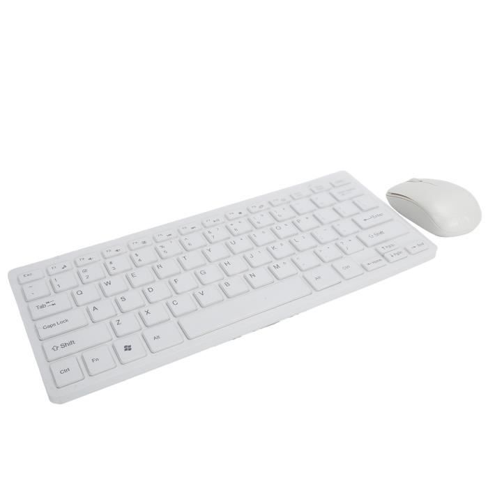 Cimetech Ensemble Clavier Souris Sans Fil, Pack Clavier Souris AZERTY Français, Ultra-Fins Silencieux Clavier Et Ergonomique Souris Combo, Connexion 2.4 GHz, Pour PC/Portable/Ordinateur (Rose