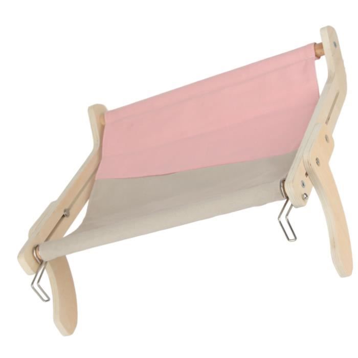 Lit hamac pour chat - Vvikizy - Type B - Cadre en bois - Conception suspendue - Grand espace