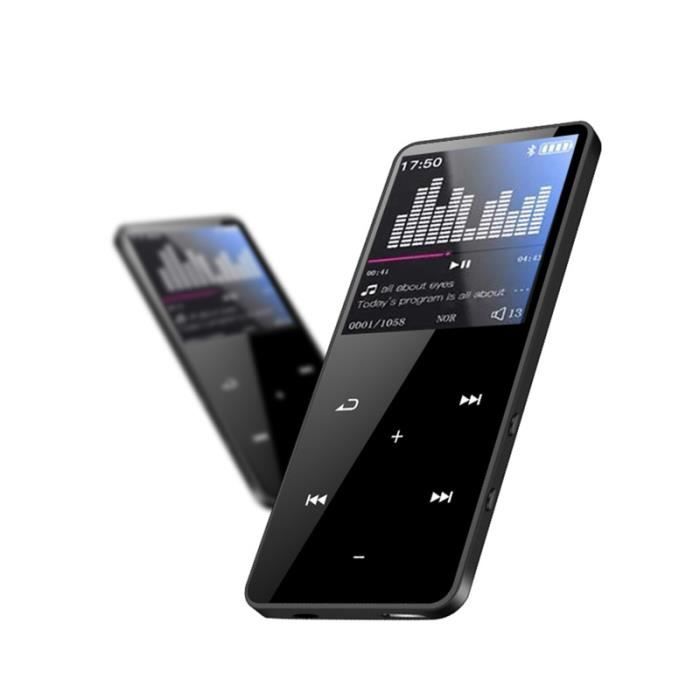 Lecteur MP3 Bluetooth 5.3 - 64Go, écran Tactile 2,8", Radio FM, Podomètre, Pour Enfant Et Ado