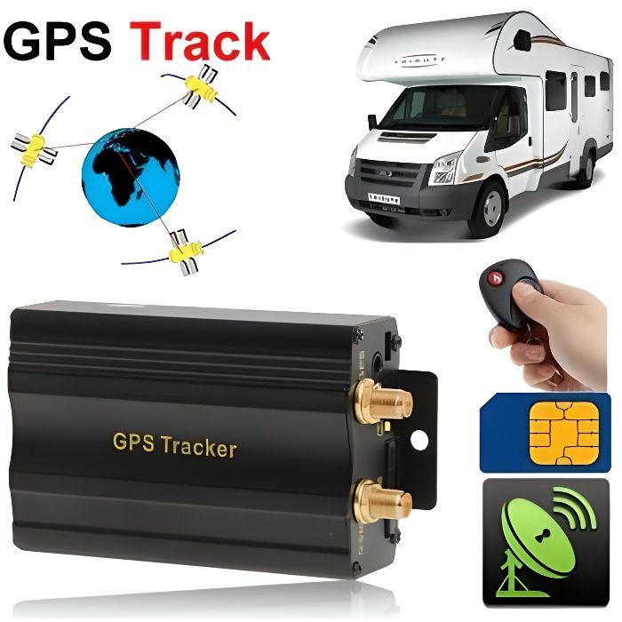 Traceur GPS Antivol Auto Camping Car Voiture Carte Sim Micro Espion Tele Secours Plastique YONIS