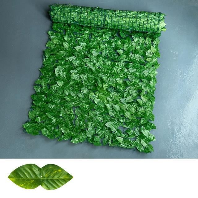 Clôture De Lierre Artificiel - 3 M X 0,5 M - Haies De Feuilles De Vigne - Clôture De Jardin - Feuillage Mural Artificiel Pour Jardin, Balcon, Décoration Extérieure - Vert Foncé