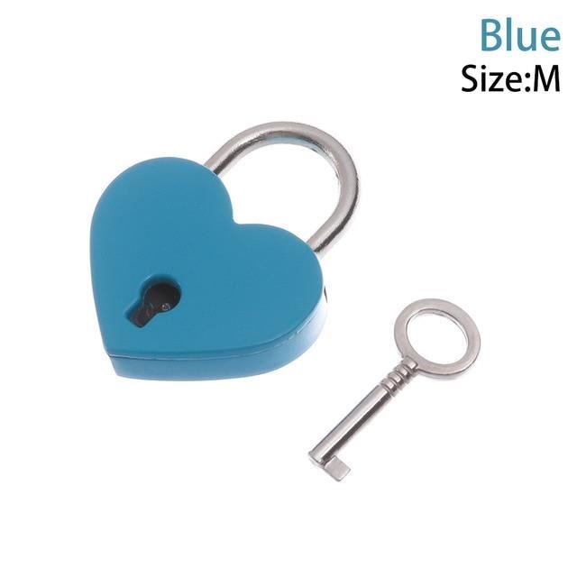 Mini Cadenas Vintage En Forme De Cœur Avec Clé En Alliage