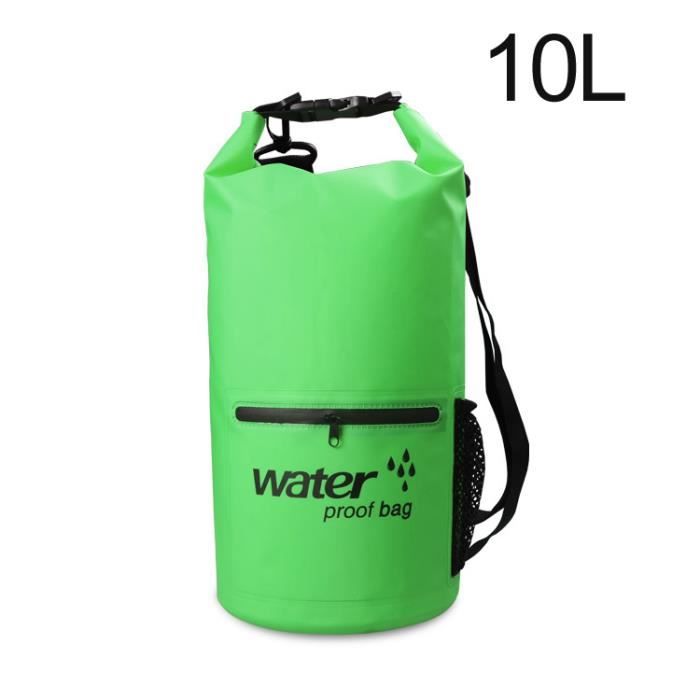 Sac ?�tanche - YWEI - Green 10L - PVC ext?�rieur - Natation et voyage - Cdiscount Sport