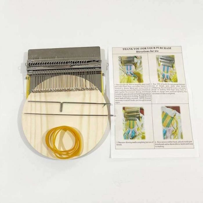 PURCOULEUR Kit de métier à tisser rigide en bois pour adultes 40,6 cm | Grand métier à tisser en bois pour débutants, métier à tisser multi-artisanat, cadre de fils avec pinces et PURCOULEUR Kit de métier à tisser rigide en bois pour adultes 40,6 cm | Grand métier à tisser en bois pour débutants, métier à tisser multi-artisanat, cadre de fils avec pinces et